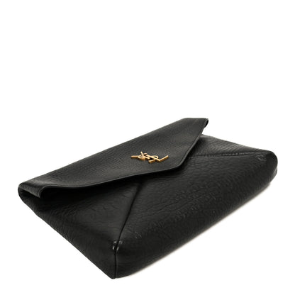 Grained Lambskin Cassandre Envelope Pouch Black