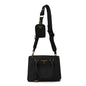 Saffiano Lux Micro Galleria Shoulder Bag Black