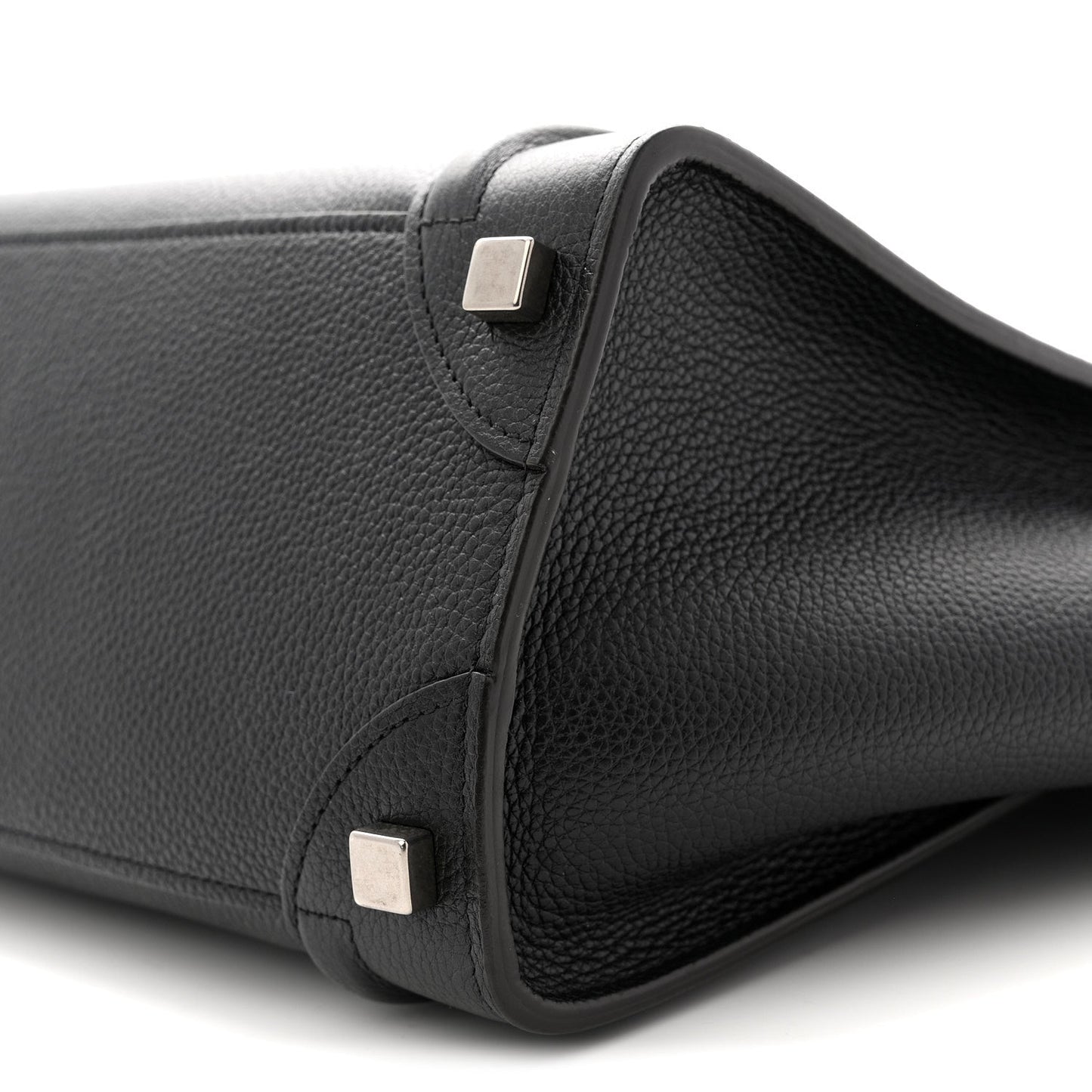 Drummed Calfskin Micro Luggage Black
