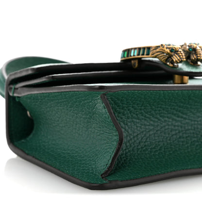 Dollar Calfskin Crystal Mini Dionysus Top Handle Bag Emerald