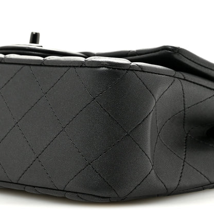 Lambskin Quilted Mini Rectangular Flap So Black