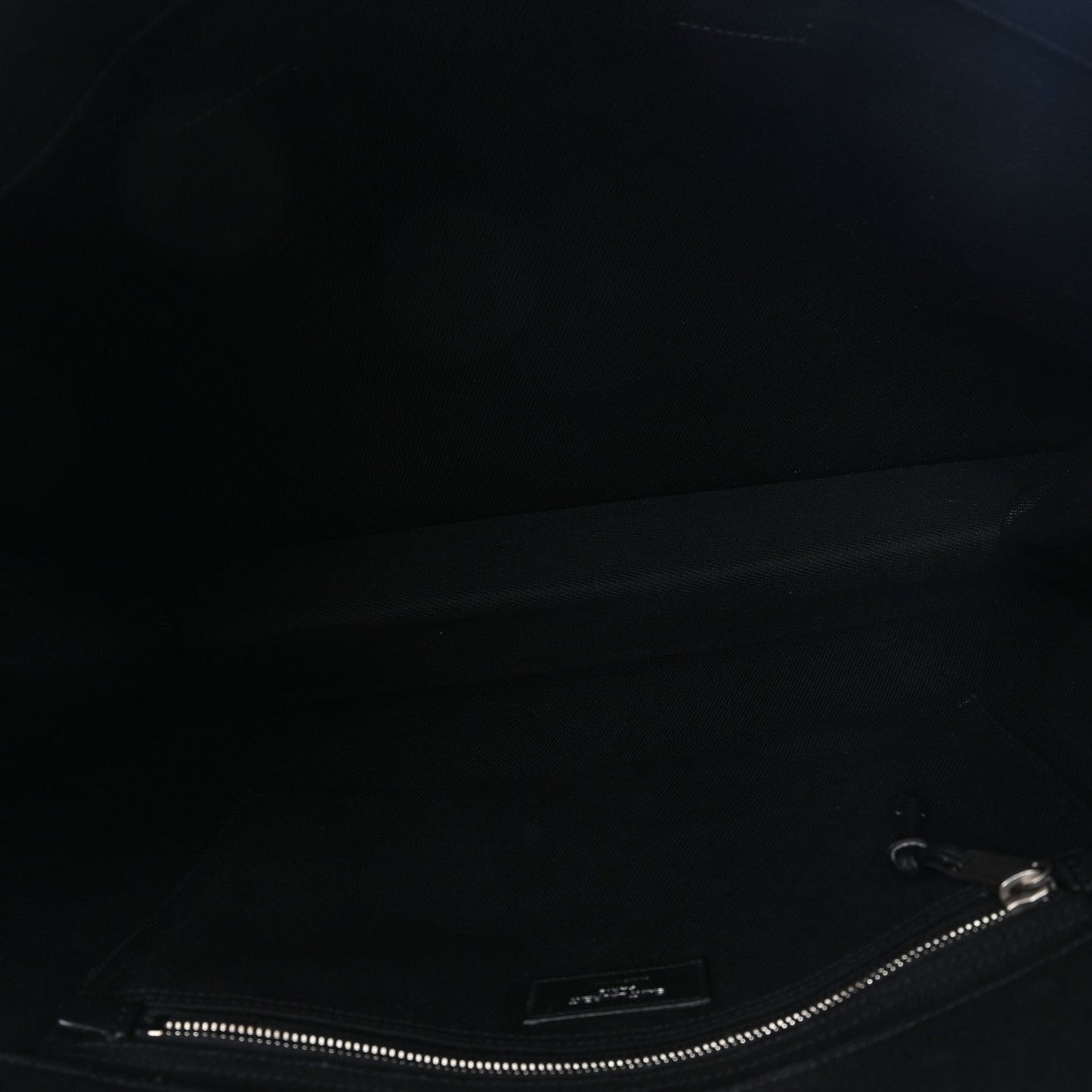 Linen Calfskin Rive Gauche Tote Black