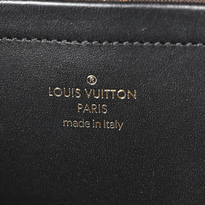 Calfskin Monogram Embossed Utility Crossbody Black