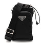 Tessuto Nylon Saffiano Phone Case Crossbody Black