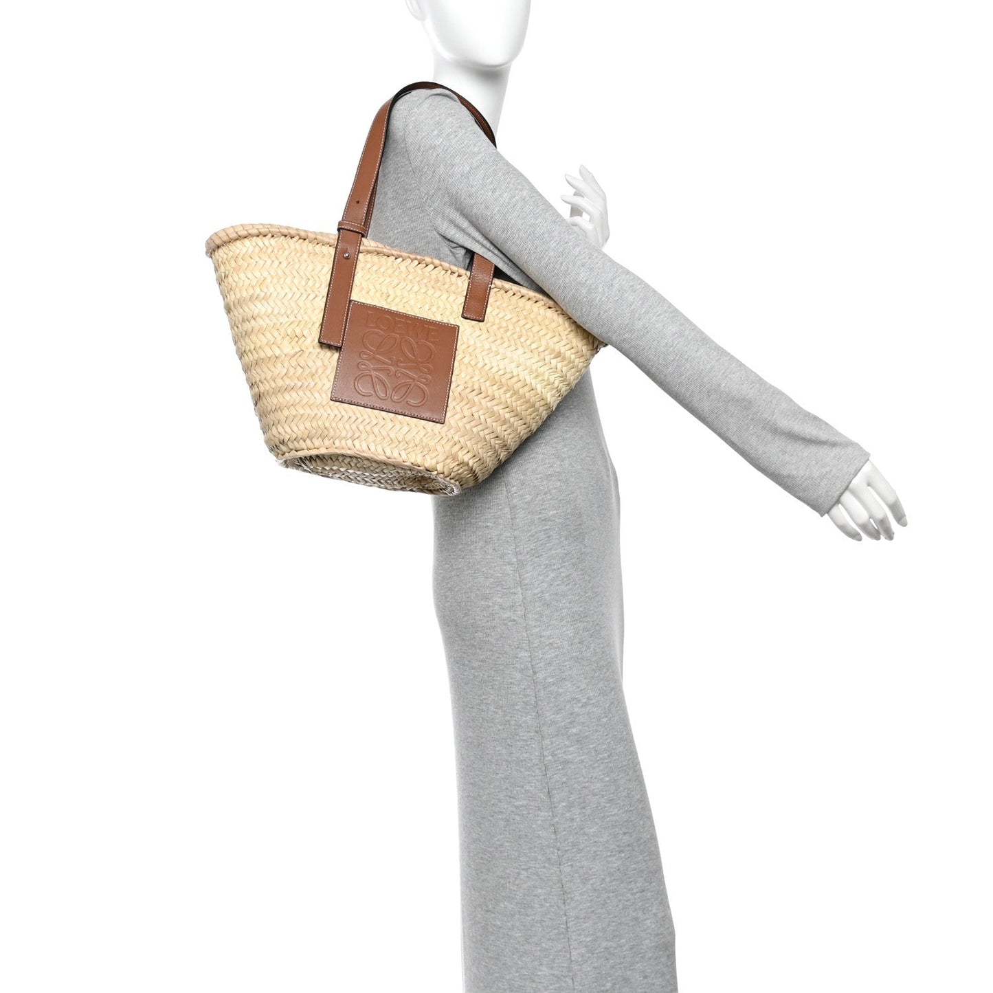 Raffia Basket Tote Bag Natural Tan