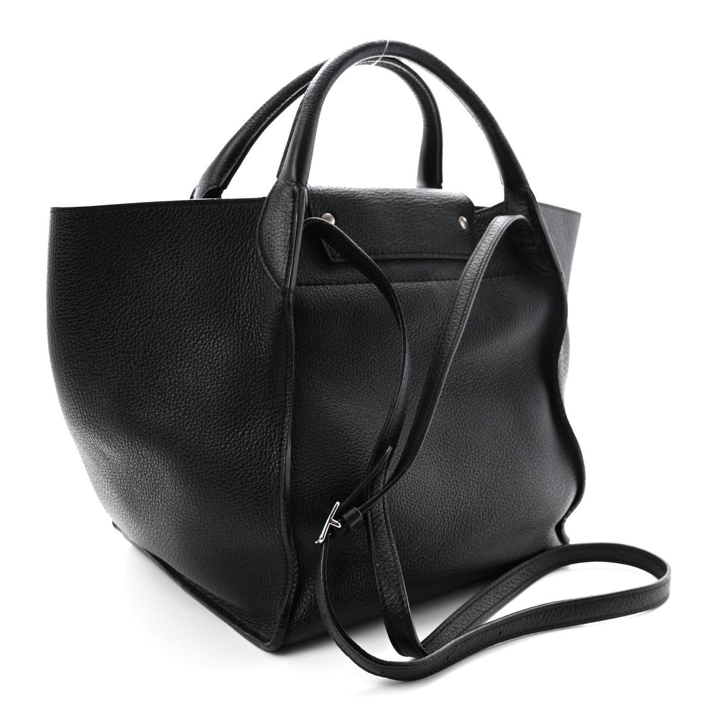 Supple Grained Calfskin Small Big Bag Black