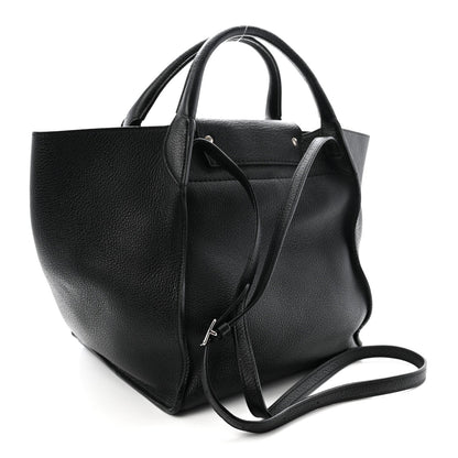 Supple Grained Calfskin Small Big Bag Black