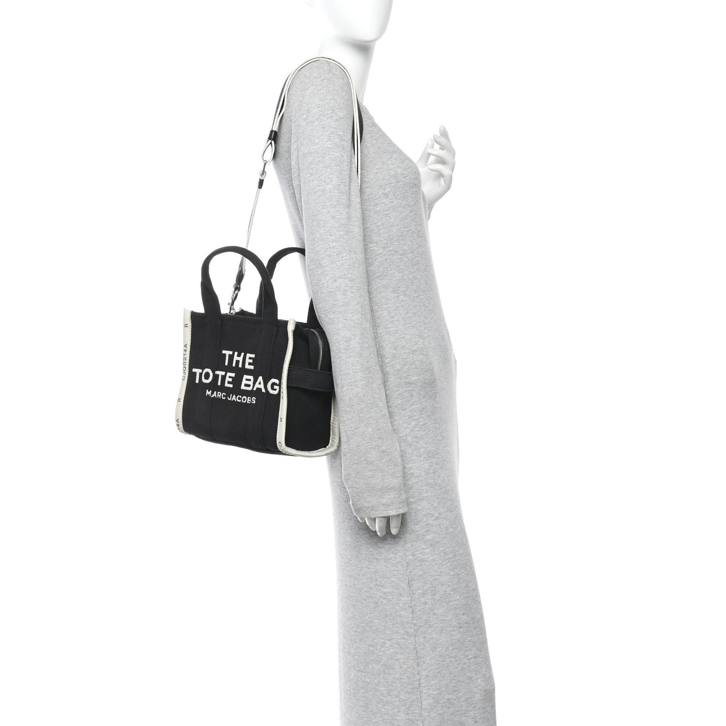 Cotton Canvas The Jacquard Tote Bag Black
