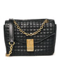 Calfskin Quilted Medium C Bag Black