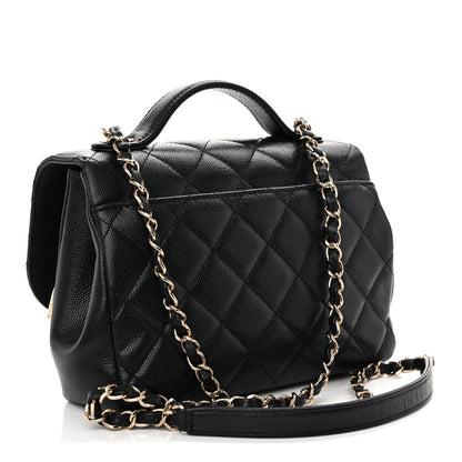 Caviar Quilted Medium Business Affinity Flap Black