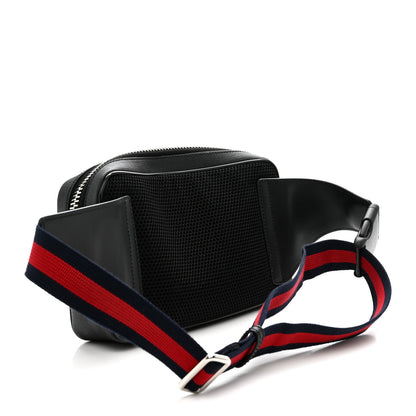Soft GG Supreme Monogram Web Belt Bag Black Grey