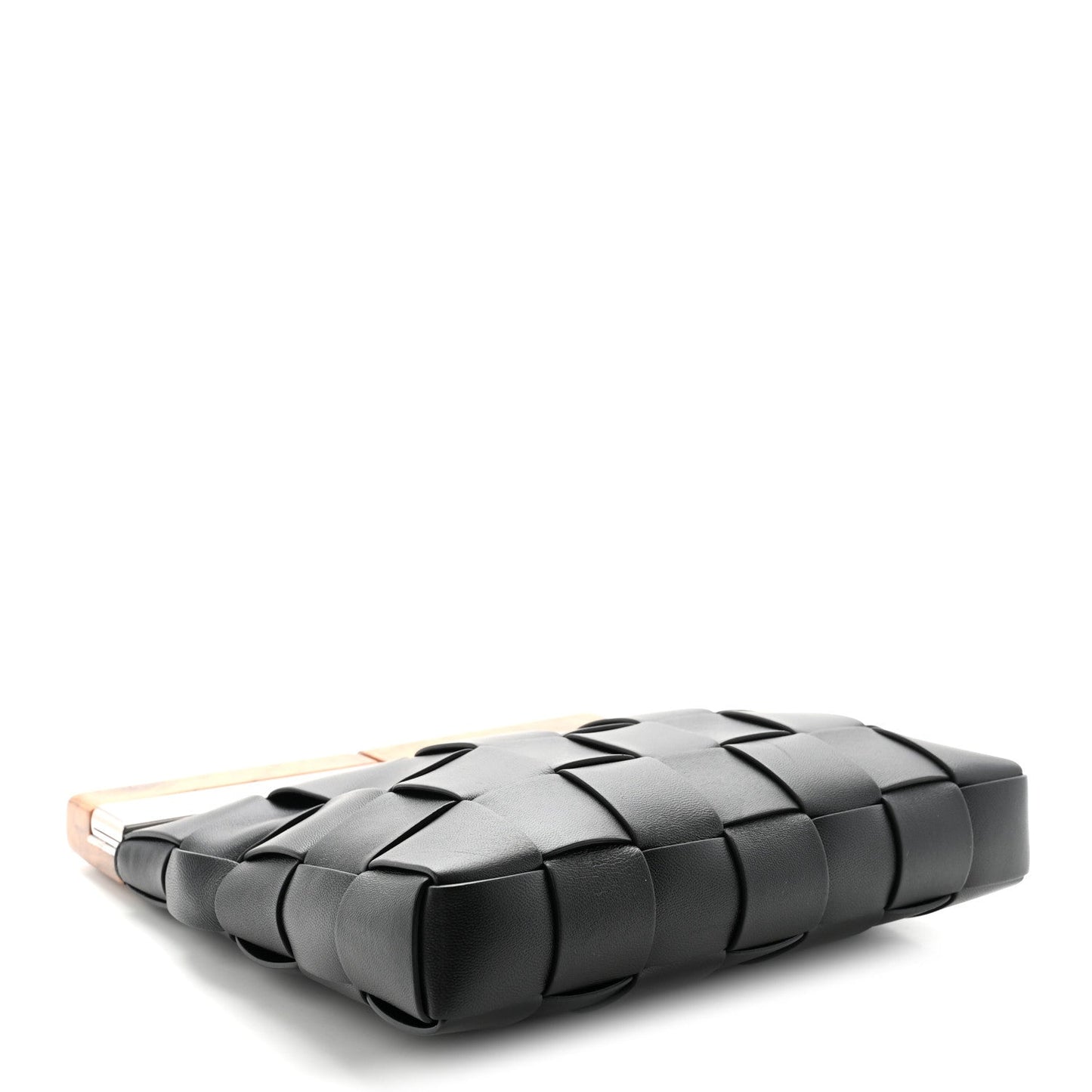 Nappa Intrecciato The Snap Clutch Black
