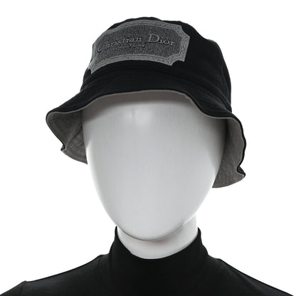 Cotton Logo Bucket Hat S Black