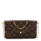 Monogram Pochette Felicie Chain Wallet Fuchsia