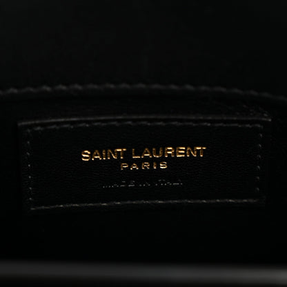 Lambskin Quilted Le Maillon Square Crossbody Bag Black