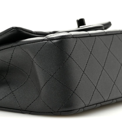 Lambskin Quilted Mini Rectangular Flap So Black
