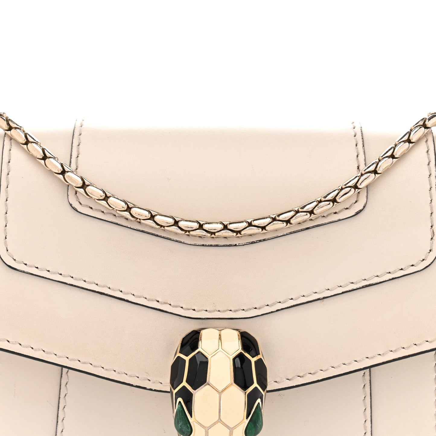 Calfskin Small Serpenti Forever Crossbody Bag White Agate
