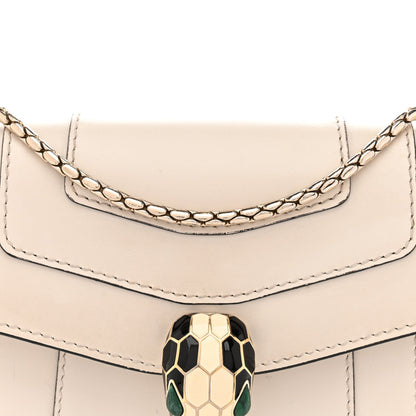 Calfskin Small Serpenti Forever Crossbody Bag White Agate