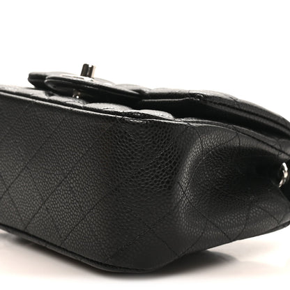 Caviar Quilted Mini Square Flap Black