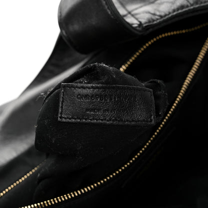 Lambskin Quilted Maxi Icare Shopping Tote Black