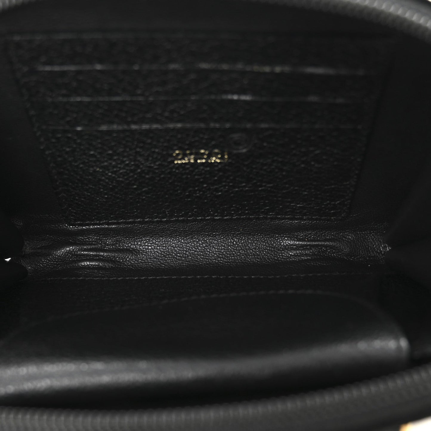 Suede Mini Bamboo Handle Bag Black