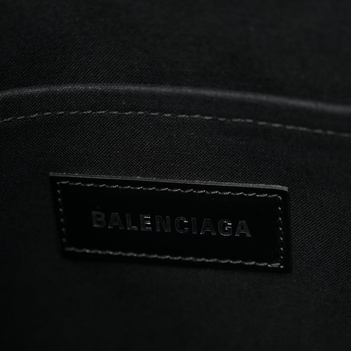Washed Frayed Denim Logo Medium Hardware Tote Blue