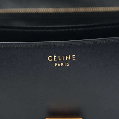 Box Calfskin Medium Classic Box Flap Bag Navy