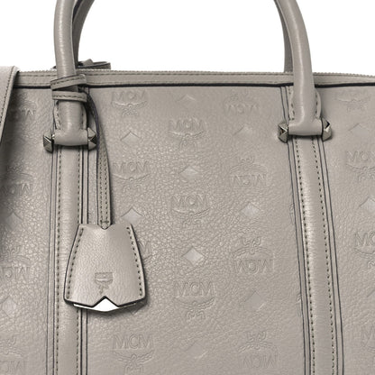 Calfskin Ottomar Monogram Boston Bag Dove