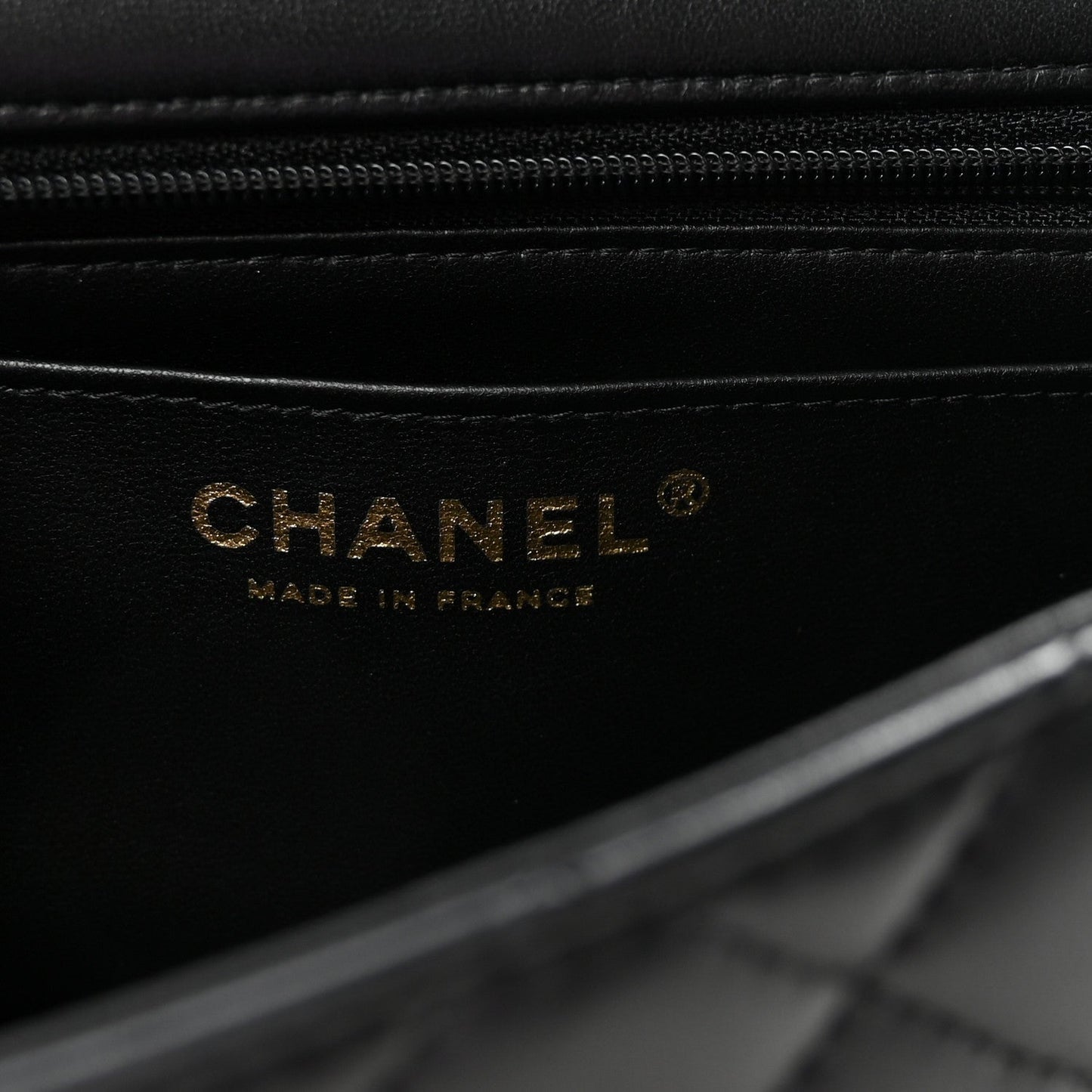 Lambskin Quilted Mini Top Handle Rectangular Flap Black