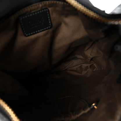 Calfskin Medium Marcie Satchel Black