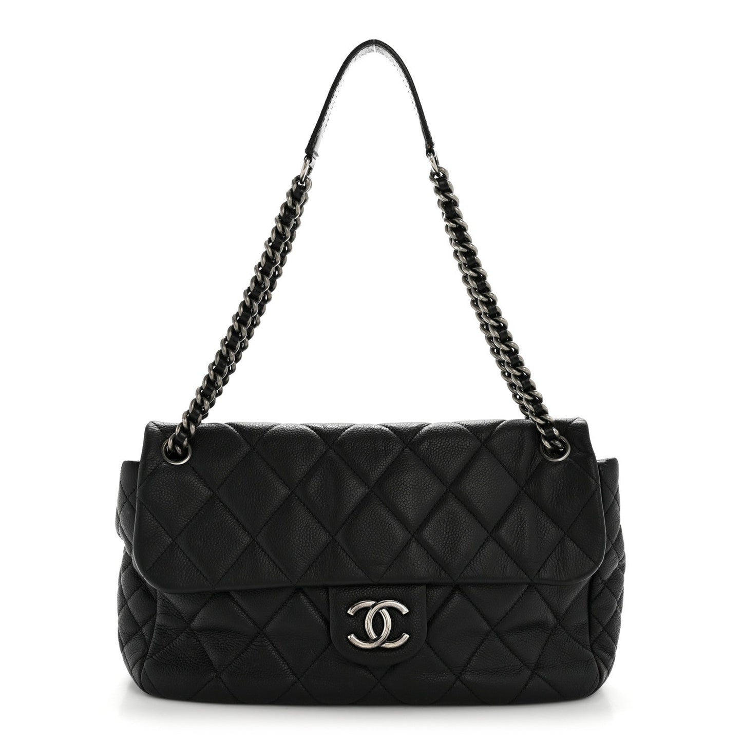 Caviar Quilted Coco Casual Flap Black