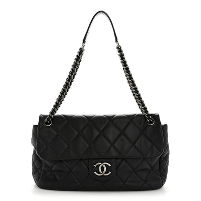 Caviar Quilted Coco Casual Flap Black