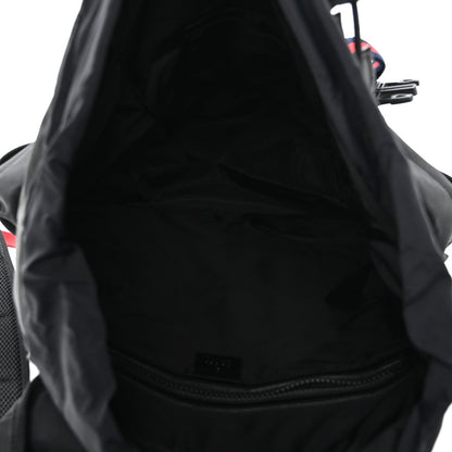 Techno Canvas Web Double Buckle Backpack Black