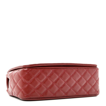 Caviar Medium Timeless CC Flap Dark Red