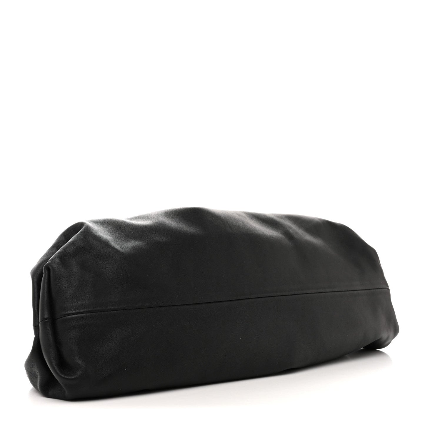 Smooth Butter Calf The Pouch Oversized Clutch Black