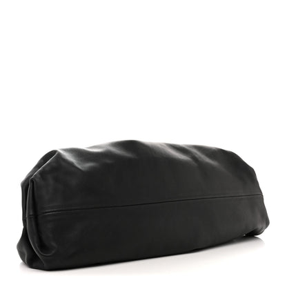 Smooth Butter Calf The Pouch Oversized Clutch Black