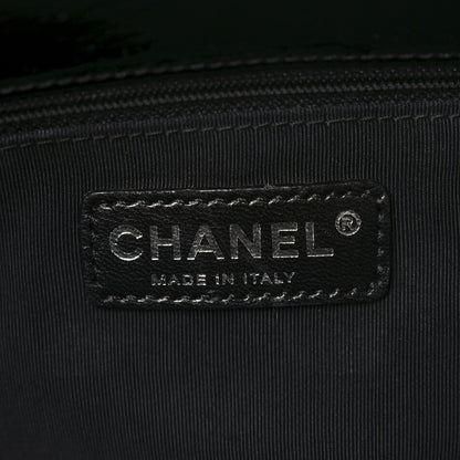 Patent Quilted Grand Shopping Tote GST Black