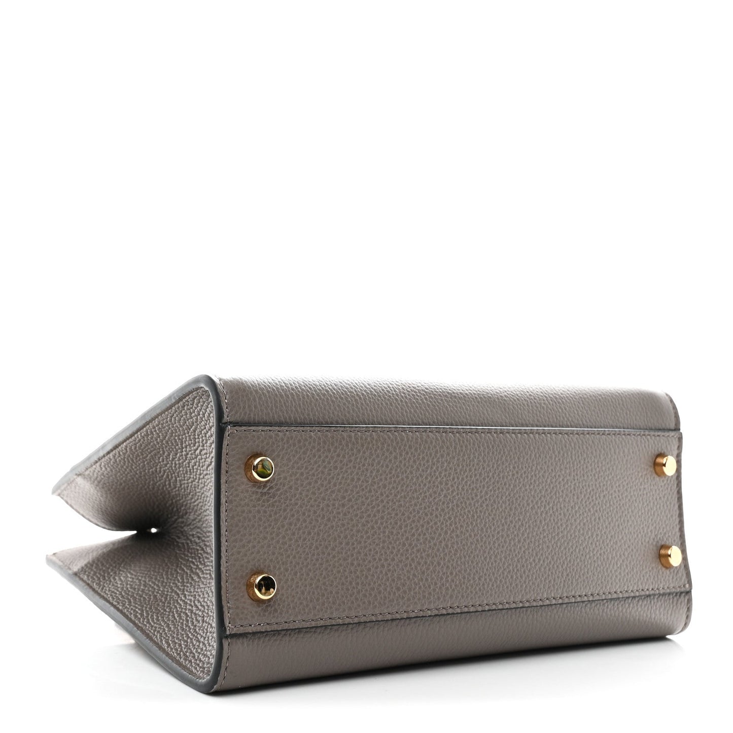 Grainy Calfskin Virtus Top Handle Tote Grey