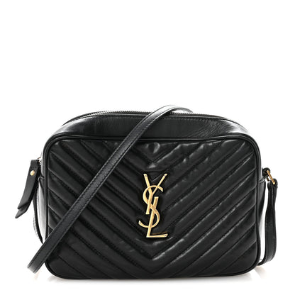 Calfskin Matelasse Monogram Lou Camera Bag Black