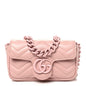 Calfskin Matelasse Monochrome GG Marmont Chain Belt Bag Perfect Pink