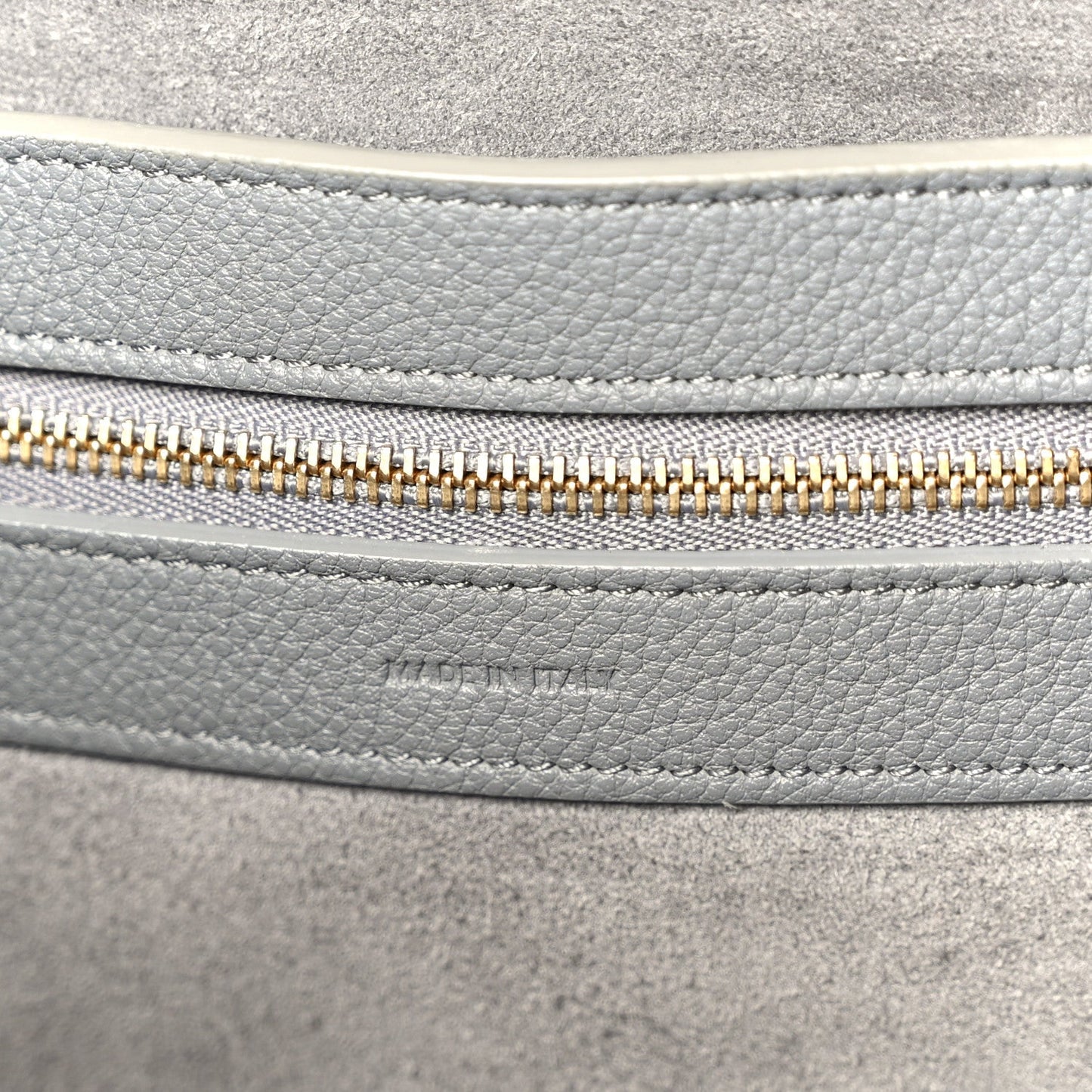 Soft Grained Calfskin Small Belt Cabas Phantom Grey