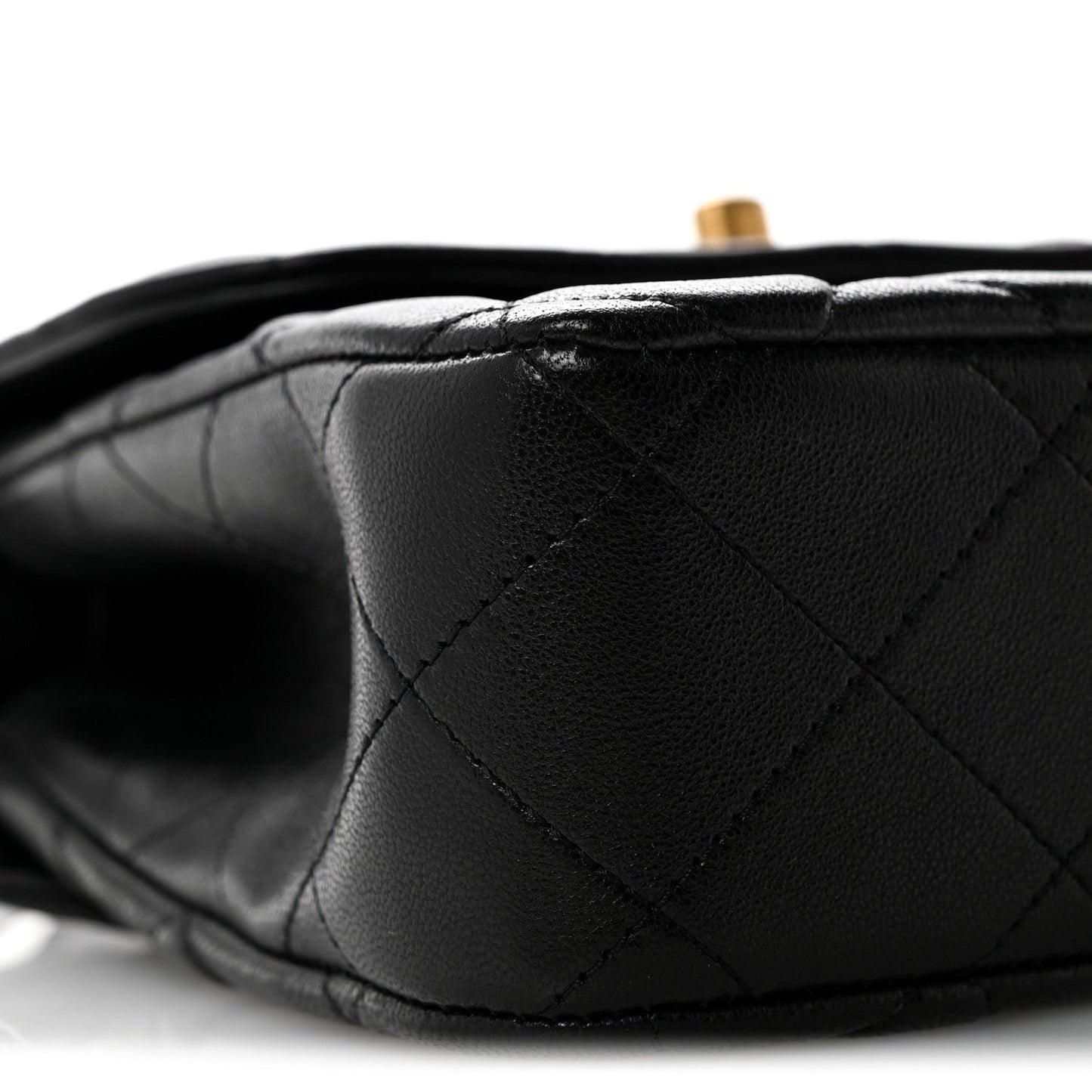 Lambskin Quilted Crossbody Flap Black