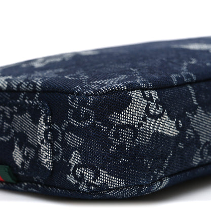 Denim GG Monogram Camouflage Small Crossbody Bag Blue