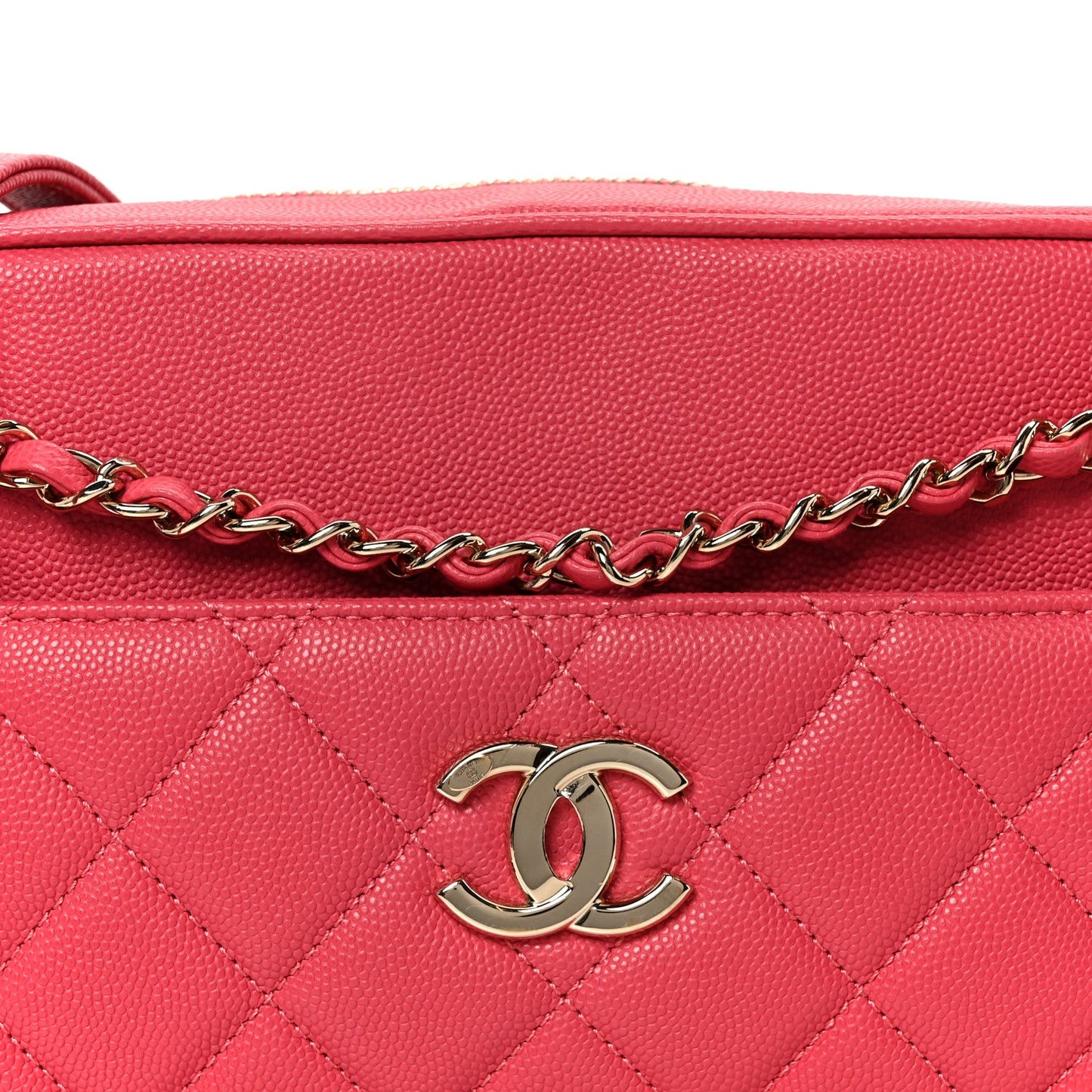 Caviar Quilted Small In & Out Camera Case Pink