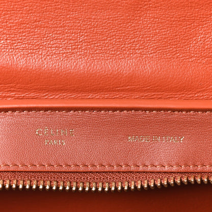 Smooth Calfskin Medium Tri-Color Trapeze Rust Navy Red