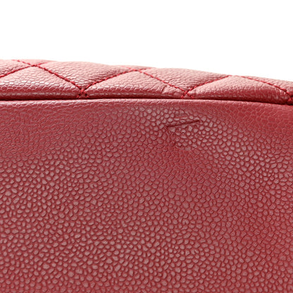 Caviar Quilted Grand Shopping Tote GST Red