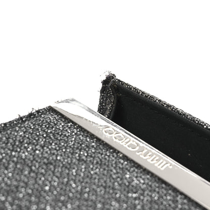 Glitter Fabric Erica Chain Clutch  Anthracite