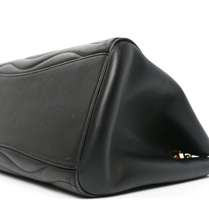 Calfskin New Wave Chain Tote Black