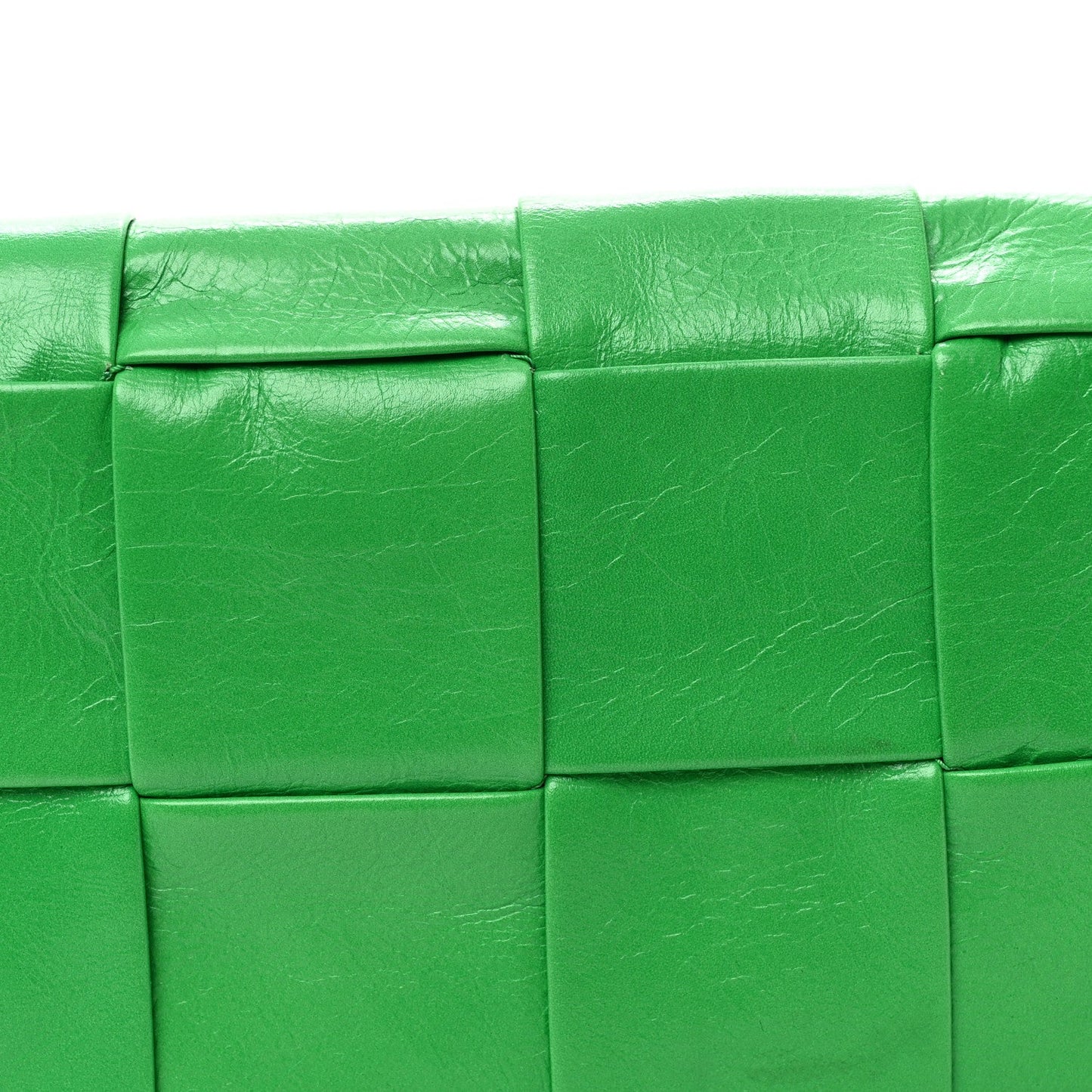 Paper Calfskin Intreccio Cassette Belt Bag Parakeet