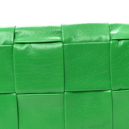 Paper Calfskin Intreccio Cassette Belt Bag Parakeet